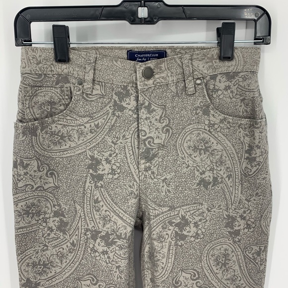 Charter Club Pants Classic Straight Paisley Grey - Picture 3 of 11